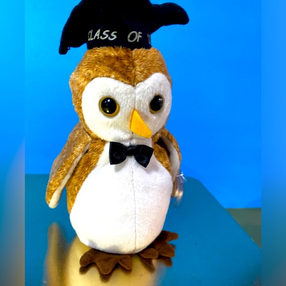 TY BEANIE BABIES WISEST OWL CLASS OF 2000 PLUSH NWT D.O.B. Jun 6, 2000 - Picture 3 of 11